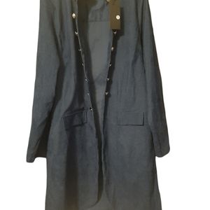 NWT navy blue corduroy over coat/jacket XL